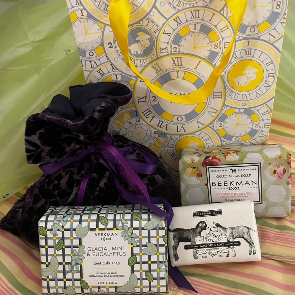 Beekman 1802 glacial mint and eucalyptus, apricot and honey tea, fragrance free